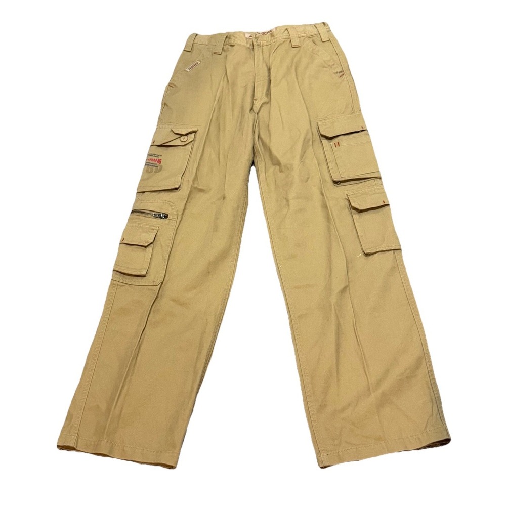 Paco Jeans Size 18  Khaki RipStop Cargo Pants Tan/ Brown Sport/ Gaming Vintage